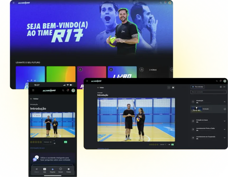 Plataforma Do Toque ao Levantamento no computador, tablet e celular